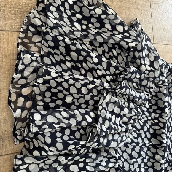 Milly Women’s Navy Dark Blue Polka Dot Ruffle Mini Skirt Short Size 0 - Picture 2 of 4